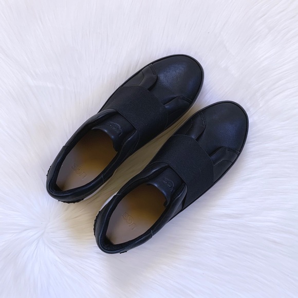 UGG Libu Black Leather Sneakers